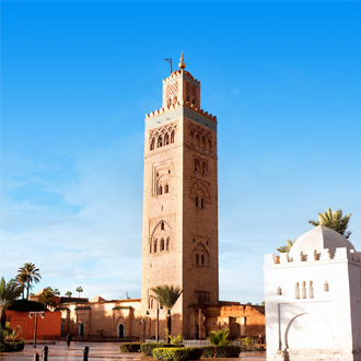 Toren van de Toutoubia Moskee in Marrakech